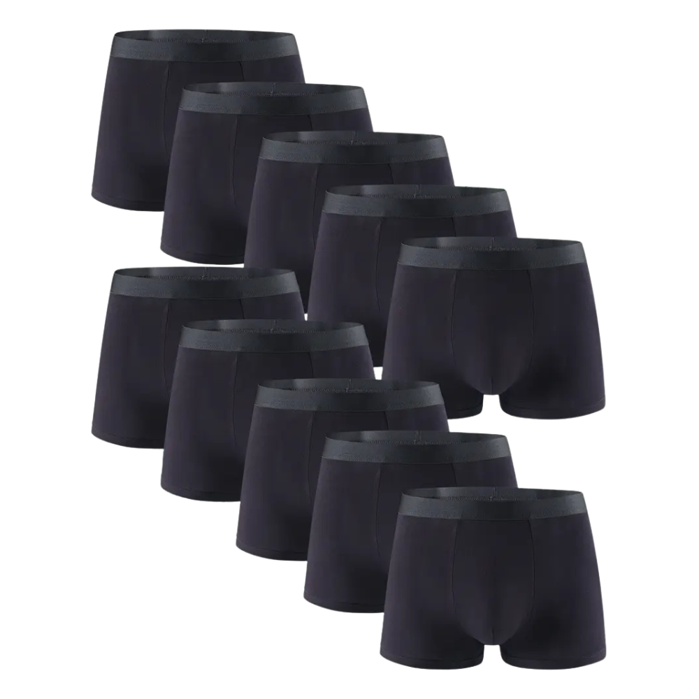 Pack of 10 Men’s Bamboo Fibre Boxers
