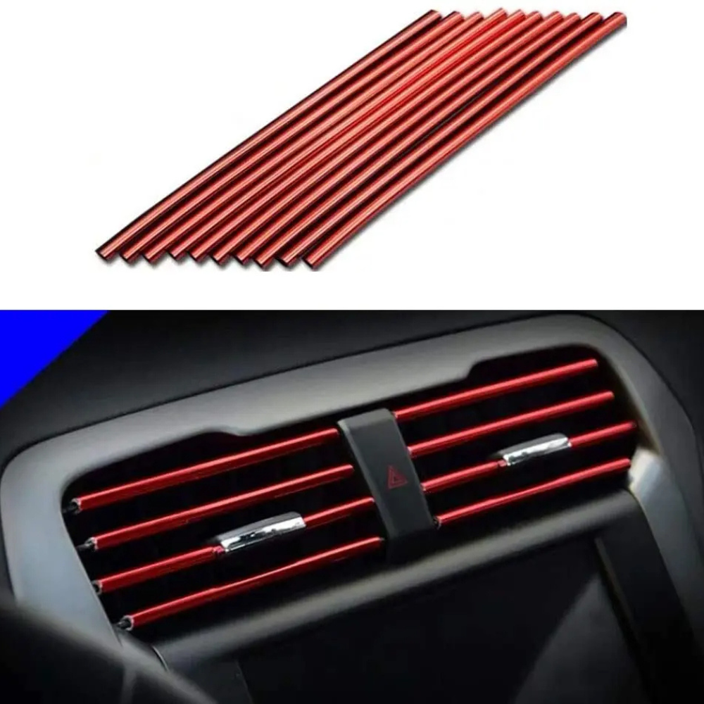 Decorative strips for ventilation grilles