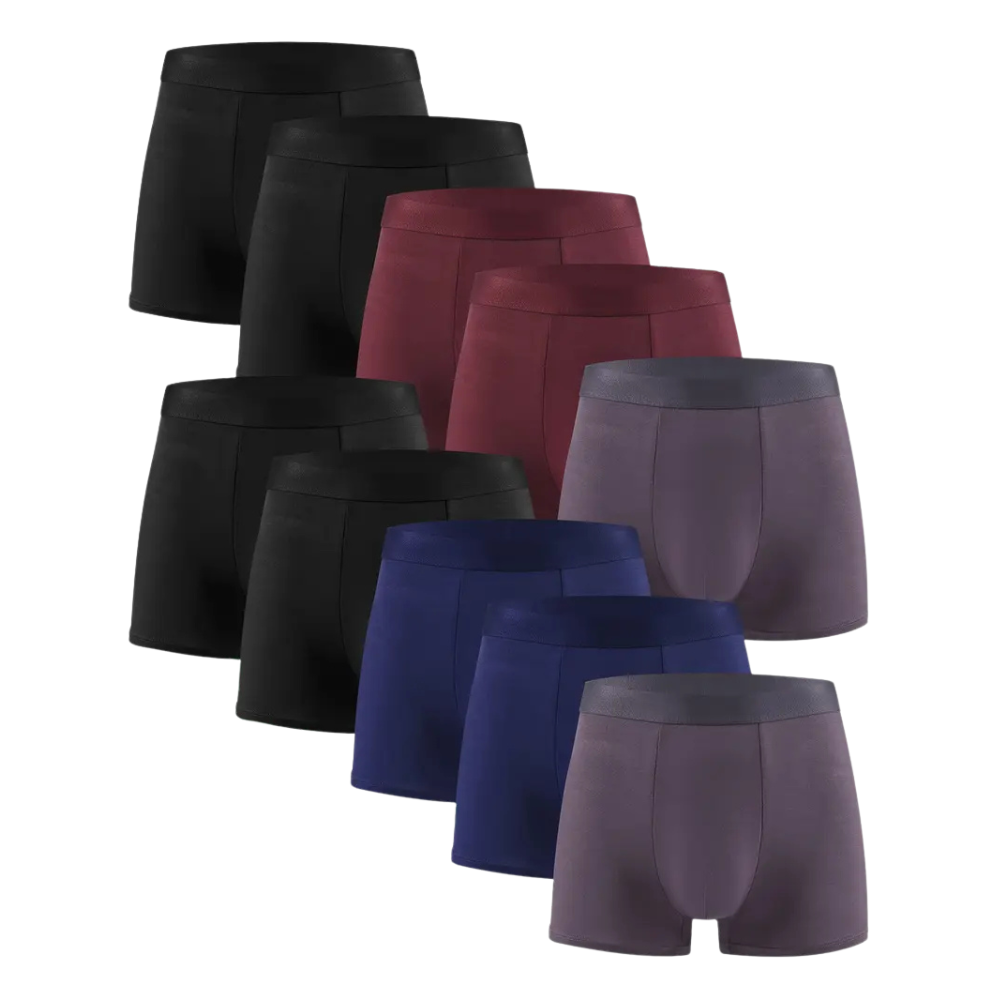 Pack of 10 Men’s Bamboo Fibre Boxers
