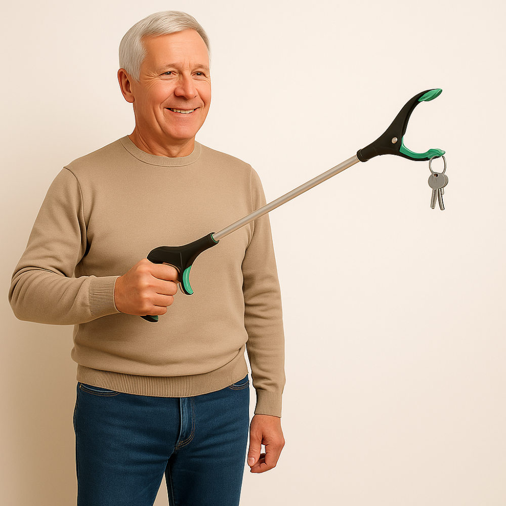 Foldable ergonomic grabber pick up tool 32’’ – prevents back pain, ideal for picking up items on the floor or high shelves at home