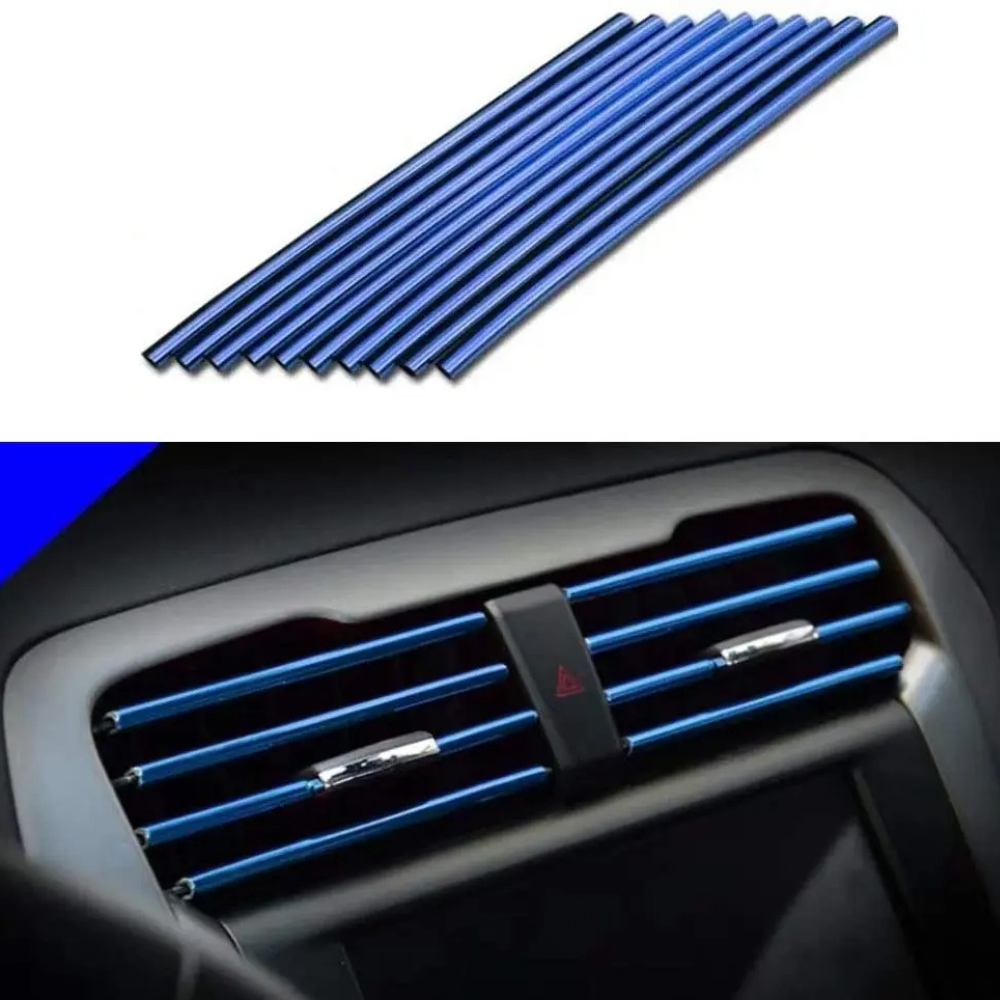 Decorative strips for ventilation grilles
