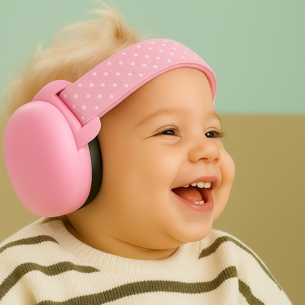 Baby Zen™ | Baby Noise Cancelling Headphones | Infant Hearing Protection | Elastic Headband | Sleep and Air Travel