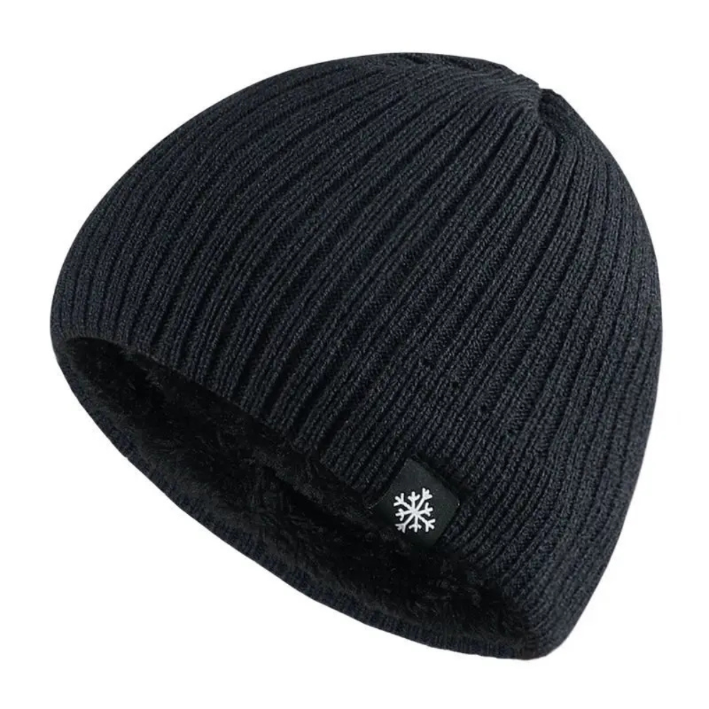 Knitted Beanie with Fleece Lining