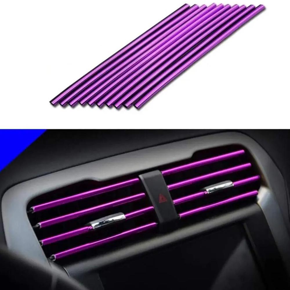 Decorative strips for ventilation grilles