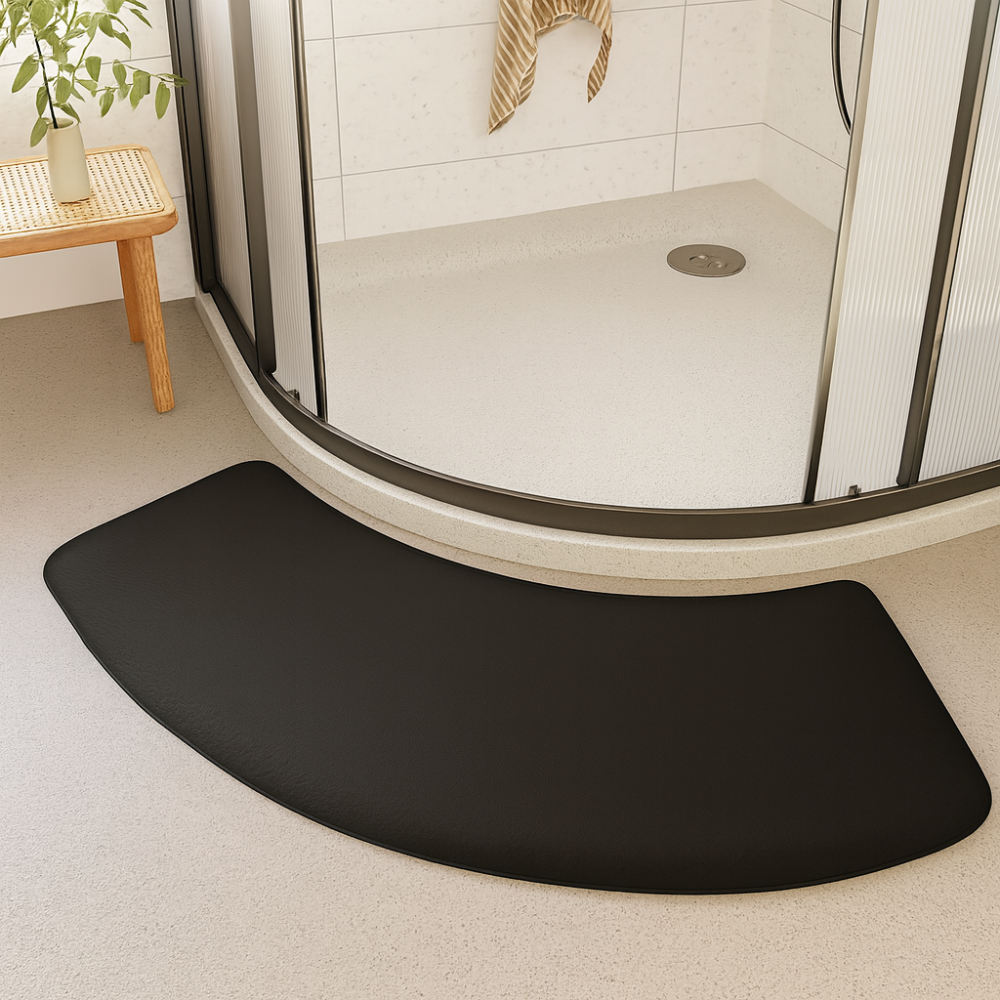 Half-moon non-slip bath mat