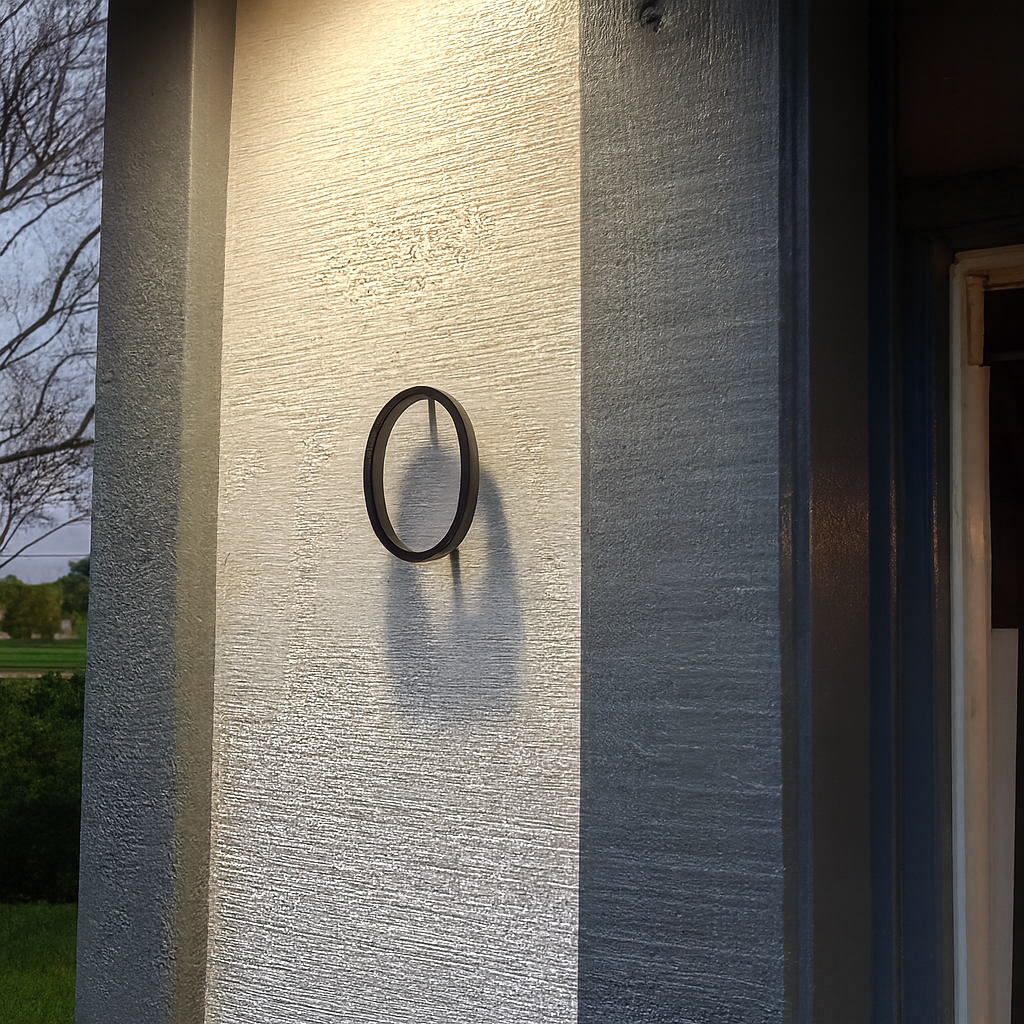 Stainless steel house number plaque to fix, modern black outdoor design