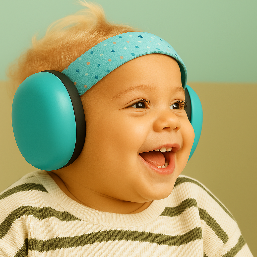 Baby Zen™ | Baby Noise Cancelling Headphones | Infant Hearing Protection | Elastic Headband | Sleep and Air Travel