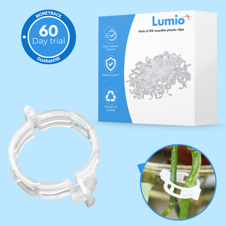 Set of 100 reusable plastic clips