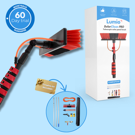 SolarClean Pro - High-performance telescopic brush for solar panels