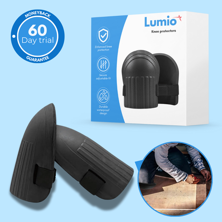 Knee protectors with reinforced padding and adjustable fit