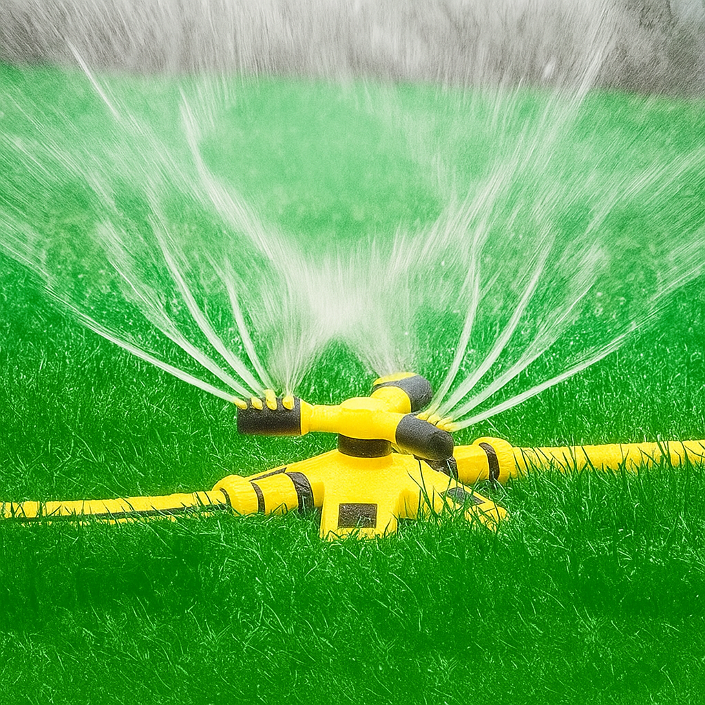 Automatic rotating sprinkler for outdoor watering