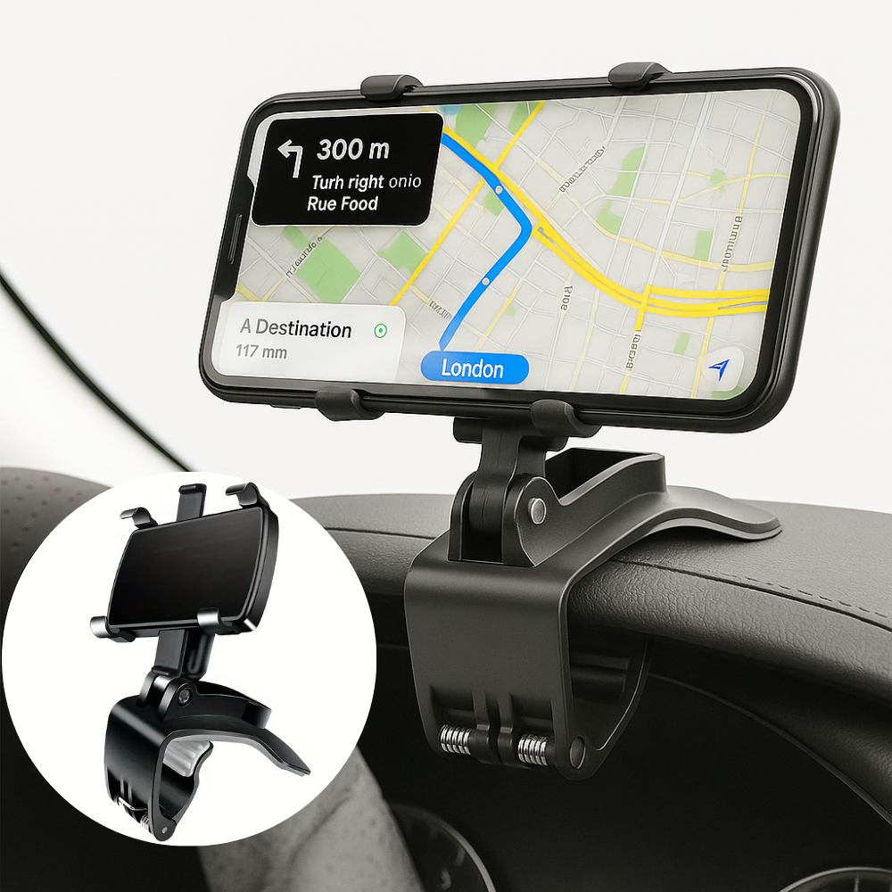 ClipHold – Phone Holder with Clip Fixing for Dashboard