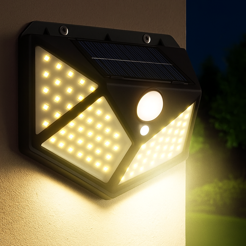 Solar wall lamp with motion detection