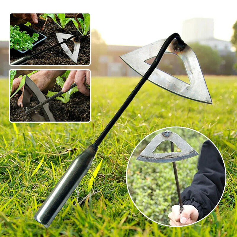 Robust steel weeding hoe
