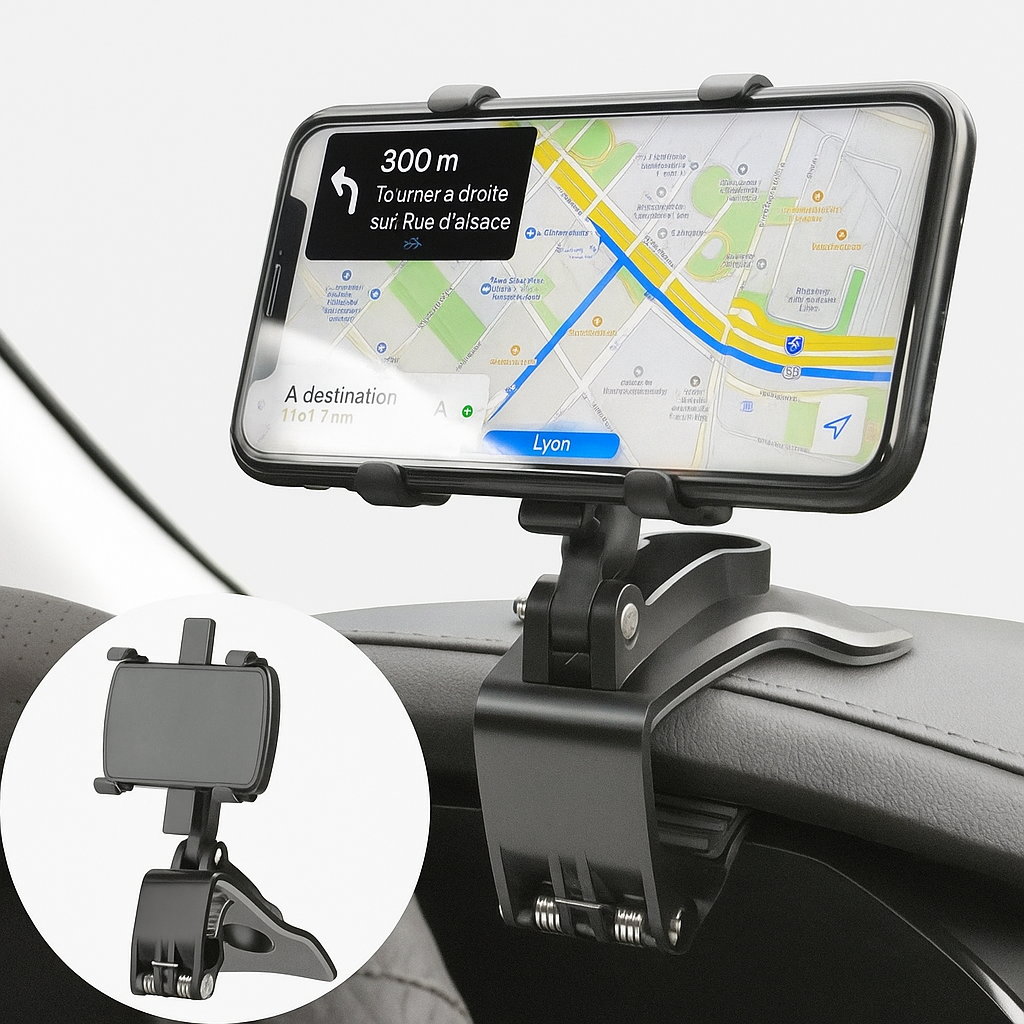 ClipHold – Phone Holder with Clip Fixing for Dashboard